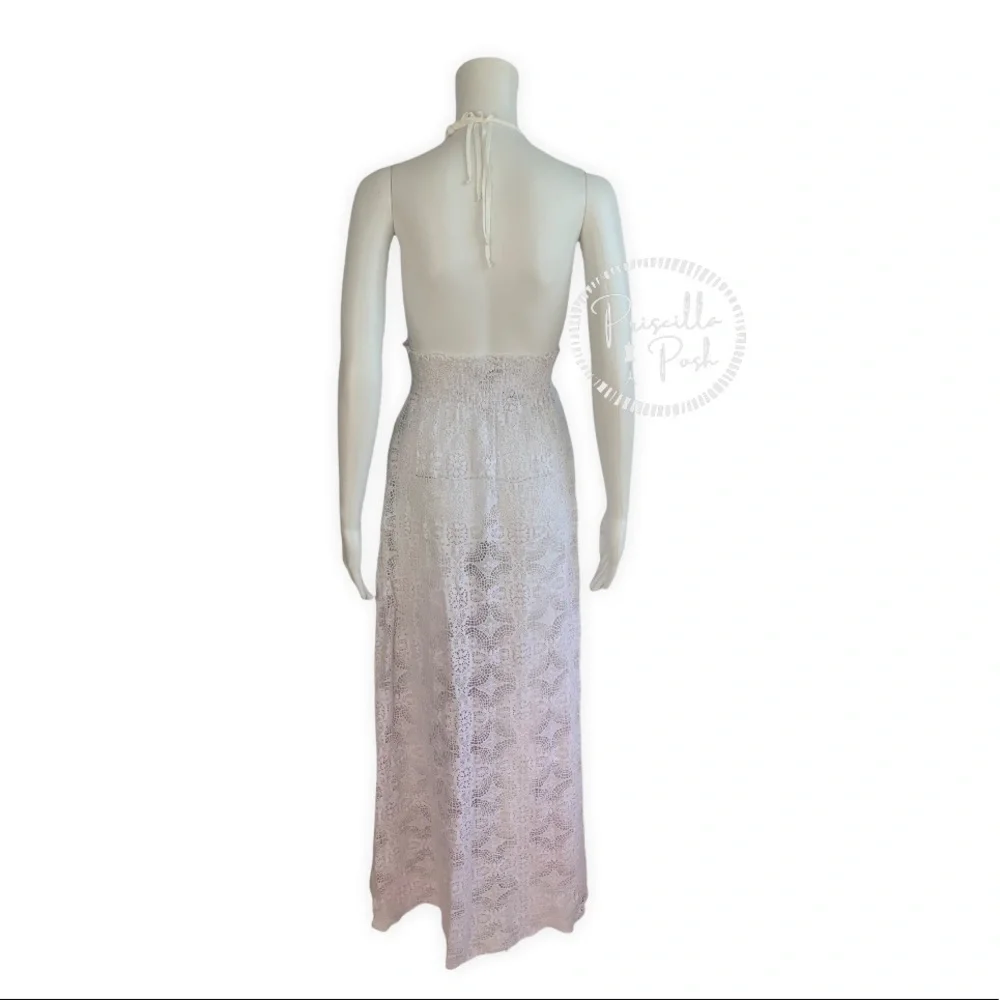 LoveShackFancy
Beach Shack Lace Maxi Dress Halter Neck Backless Ombre Lace - Picture 10 of 14